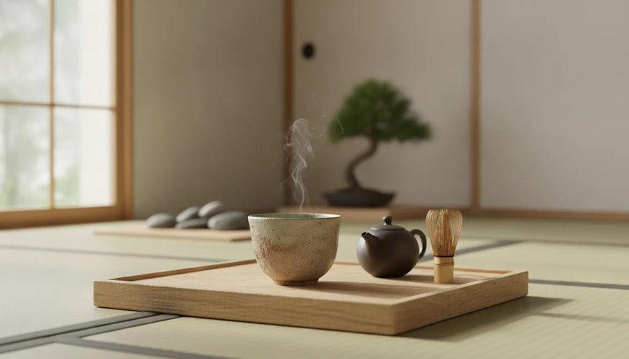 A ceramic bowl of green tea in soft morning light as a mindful daily ritual