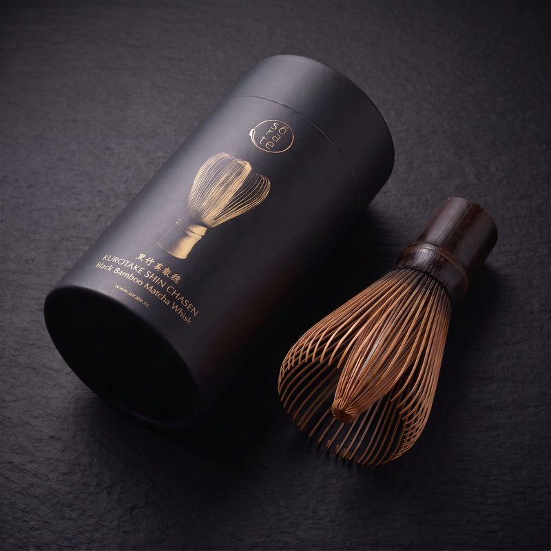 Sorate Black Bamboo Whisk Shin Chasen